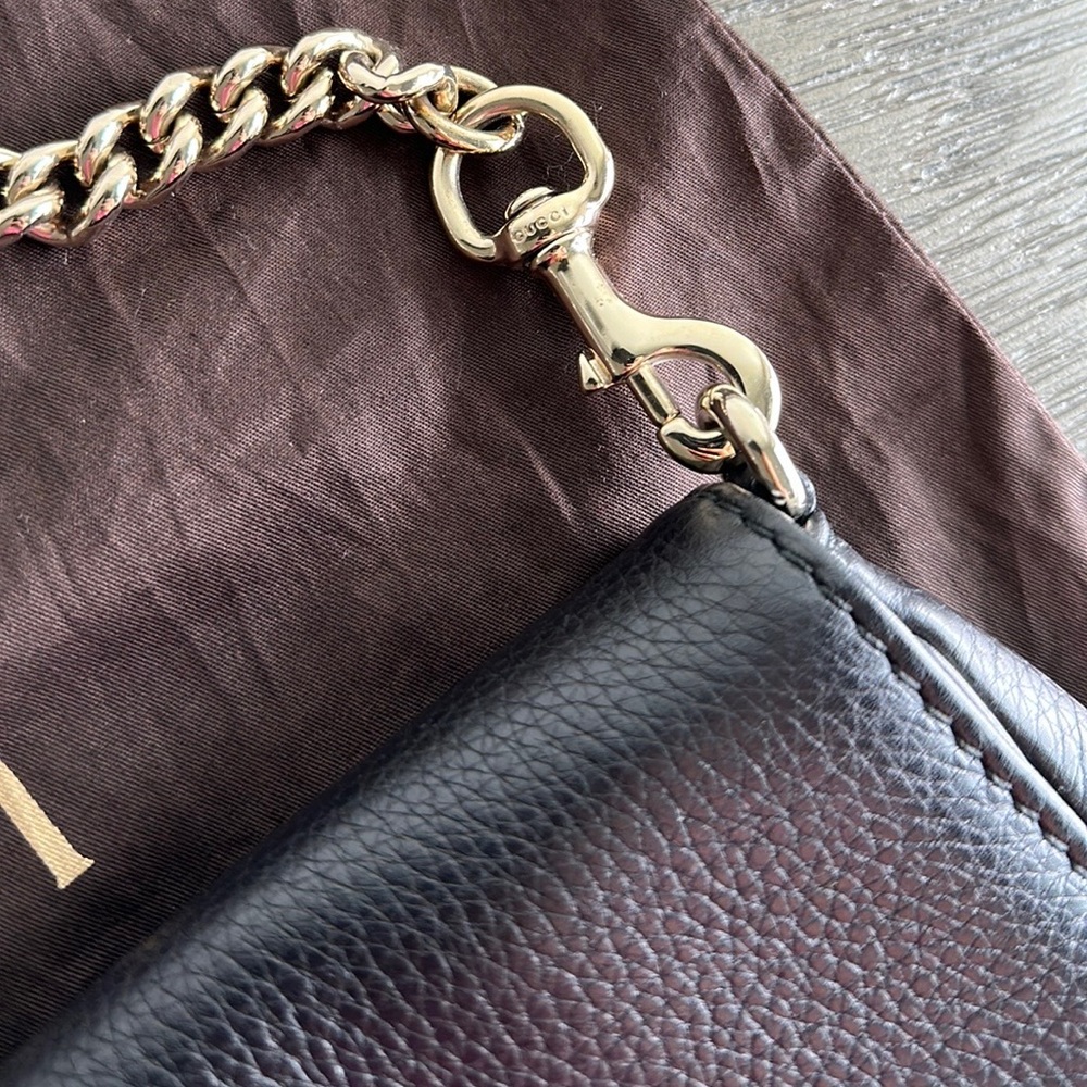 Gucci stirrup gold chain leather bag 💫 - Picture 4 of 8